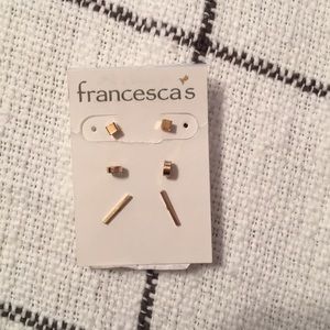 Pack of 3 gold earrings